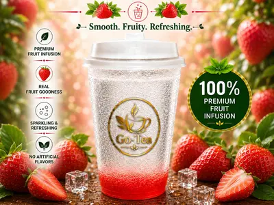 Go-Tea Strawberry Sparkle Soda